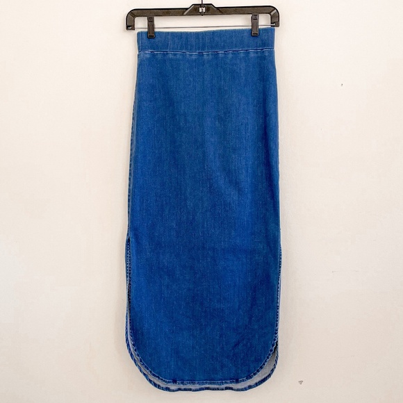 Frank & Eileen Donegal Unforgettable Skirt Blue Denim 0 - Picture 4 of 8
